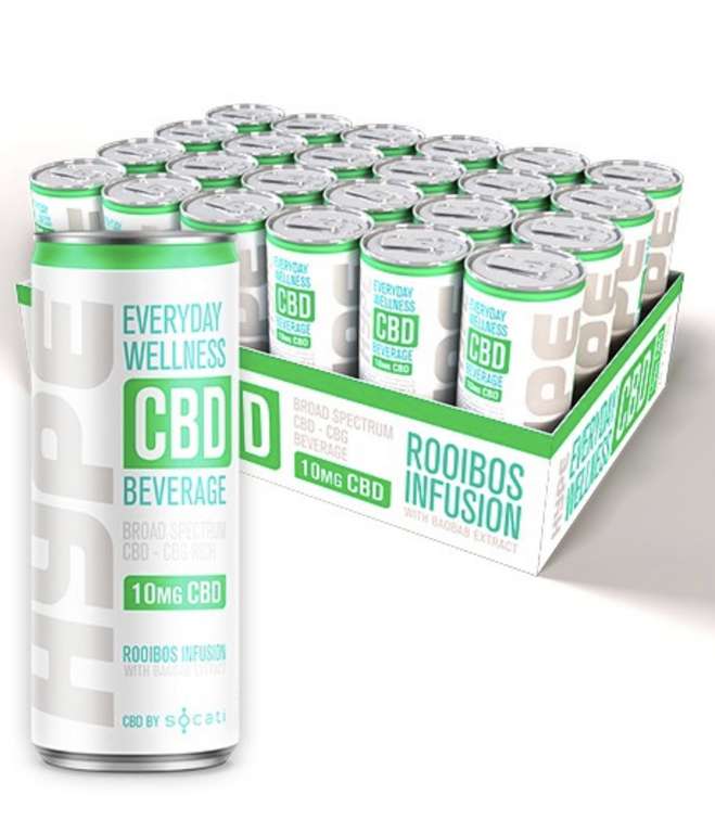 96x Cannabis Energy (10mg CBD) blikjes - Rooibos smaak