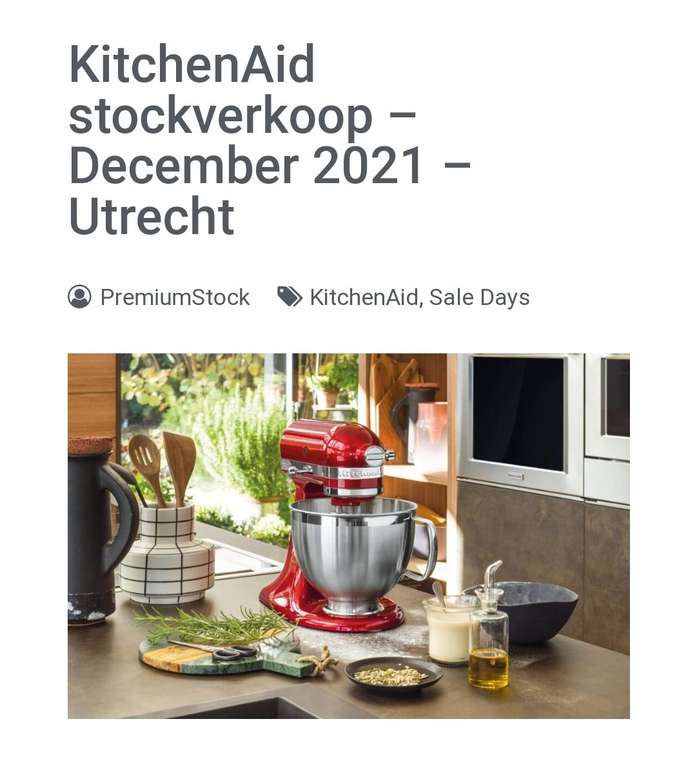 Kitchenaid stockverkoop 2021
