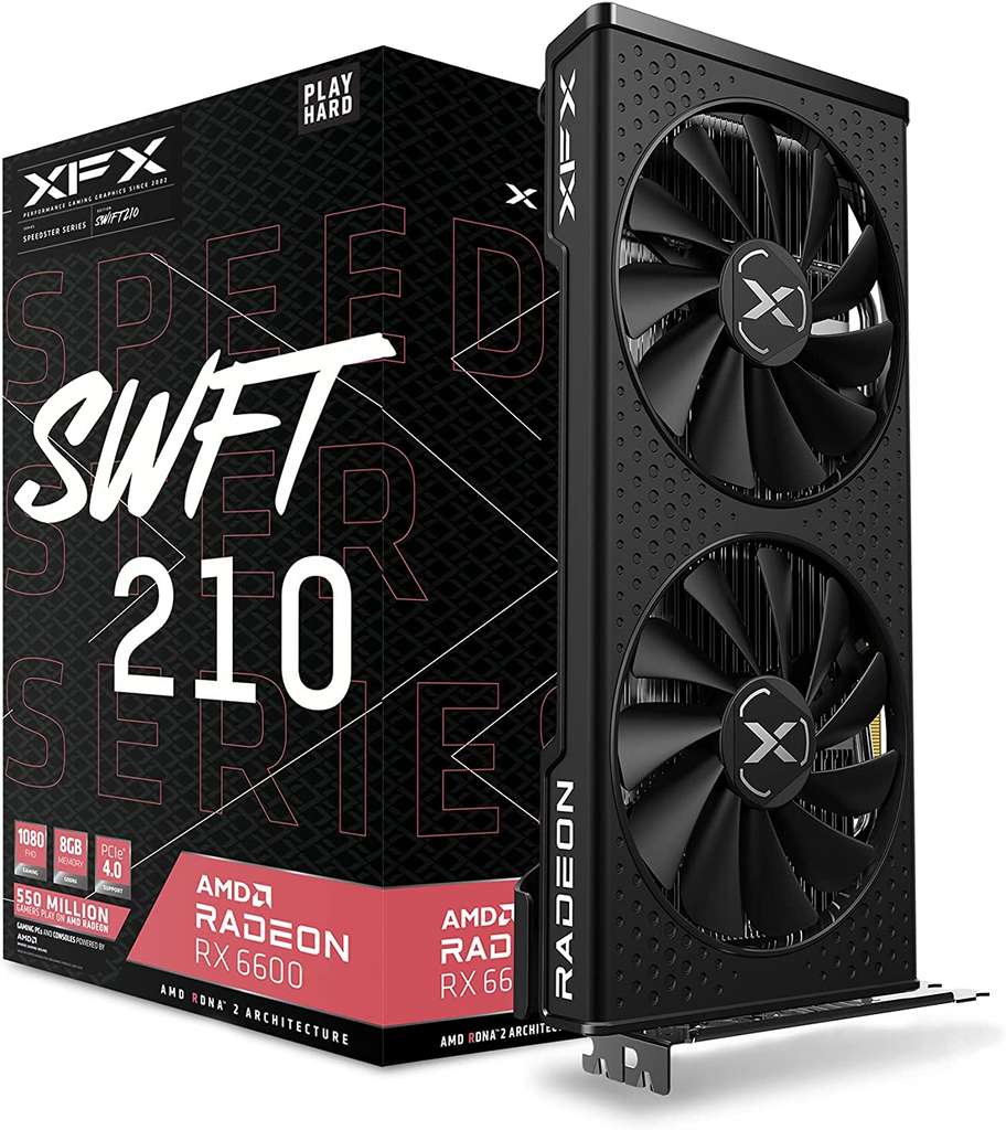 XFX SPEEDSTER SWFT 210 RADEON RX 6600 CORE Gaming Graphics Card with 8GB GDDR6
