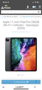 Apple 11-inch iPad Pro 256GB (Wi-Fi + Cellular) - Spacegrijs (2020)