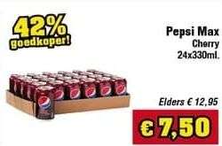 Pepsi max cherry (tray 24 stuk budget food)
