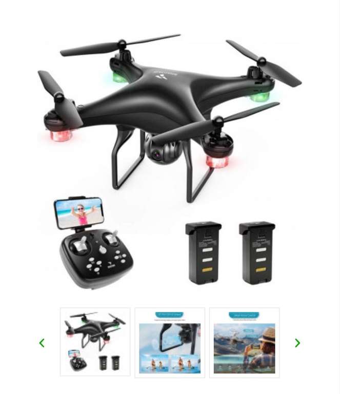 Snaptain sp600 - drone met camera - 720p camera - 15 minuten vliegtijd - voice control