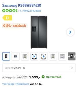 Amerikaanse koelkast Samsung RS68A8842B1