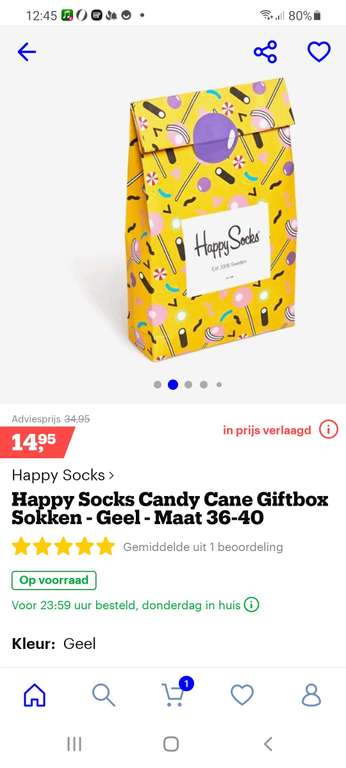 Happy socks candy cane giftbox