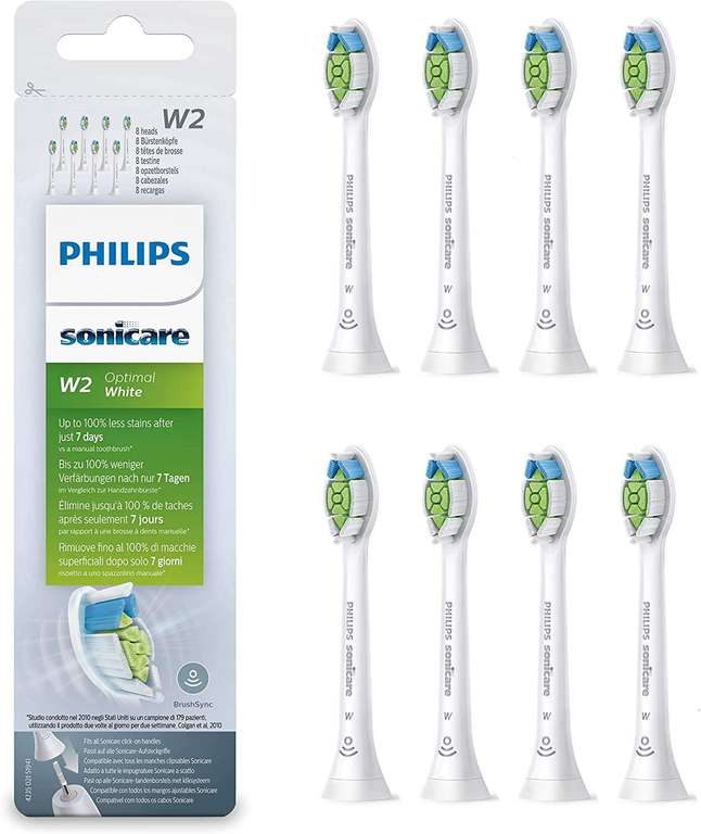 Philips Sonicare W2 Optimal White Opzetborstels (8 stuks)