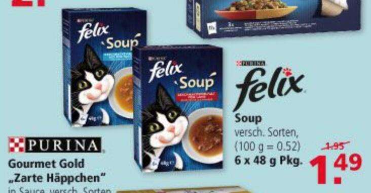 Felix Soup kattenvoer nat (6x 48 gram) vanaf .99€ per doos @ o.a. Edeka/Multi [Grensdeal]