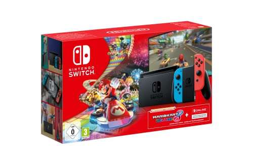Nintendo Switch neonrood / neonblauw (nieuwe editie) + Mario Kart 8: Delux