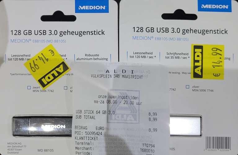 (Fout in systeem)usb geheugenstick 128 GB 3.0 (lokaal Maastricht?)