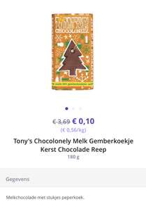 Tony’s Chocolonely Melk gemberkoekje kerst reep @Getir