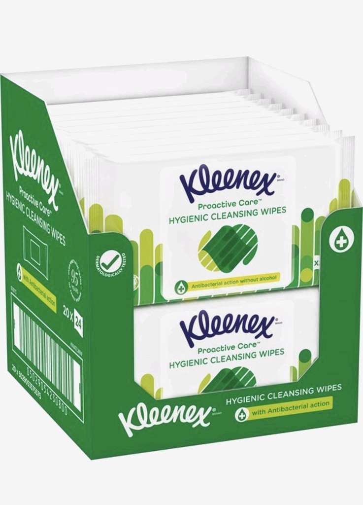 Kleenex Proactive Care vochtige doekjes - voordeelbox - 480 vochtige tissues