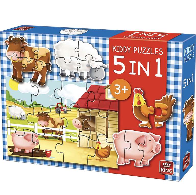 King Kiddy 5-in-1 Boerderij Puzzel