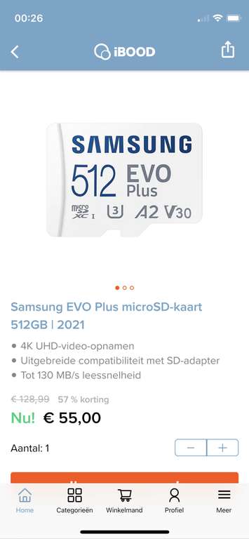 Samsung Evo Plus MicroSD 512GB