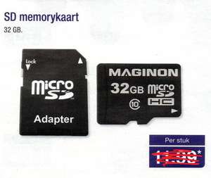 Maginon microSDHC 32GB voor €6,00 @ Aldi