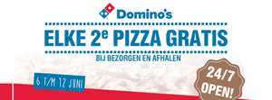 24u open & elke 2e pizza gratis Domino's Leeuwarden actieweek