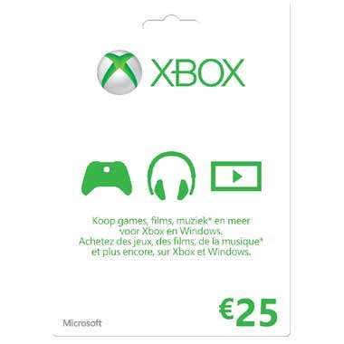 [UPDATE] Xbox Live giftcard 25 euro voor €15 (10 euro voor €7) @ Bart Smit (winkels)