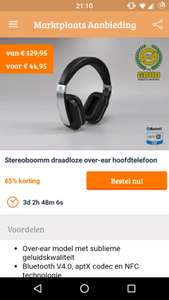 Stereoboomm HP600 draadloze over-ear hoofdtelefoon voor €49,99 @ Marktplaats
