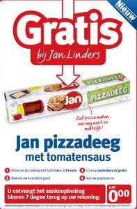 Gratis Jan Pizzadeeg met tomatensaus @ Jan Linders
