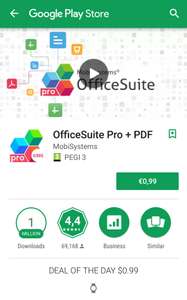 OfficeSuit Pro + PDF €0,99 @Google Play Store (was €16,99)