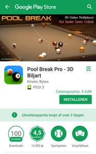 [Gratis] Pool Break Pro - 3D Biljart @Google Play Store