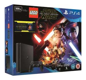 PlayStation 4 500GB Console + LEGO Star Wars: The Force Awakens Game + Blu-Ray voor €203,50 @ Amazon.co.uk