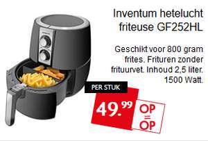 Inventum hetelucht friteuse GF252HL voor 49,99 @Dekamarkt