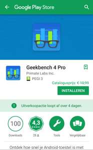 [GRATIS] Geekbench 4 PRO gratis ipv €11 @ google play store