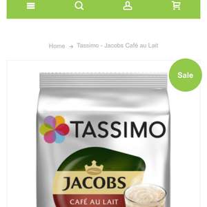 Tassimo cafe au lait voor €3,89 @ Koffievoordeelshop
