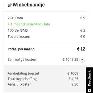 Apple iPhone X | €1054,25 met 1 maand 2GB Data en 100 sms/belminuten | Tele 2