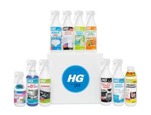 10 HG-producten (elk 500 ml) met een totale waarde van €41,95, nú voor de bodemprijs van €24,95!