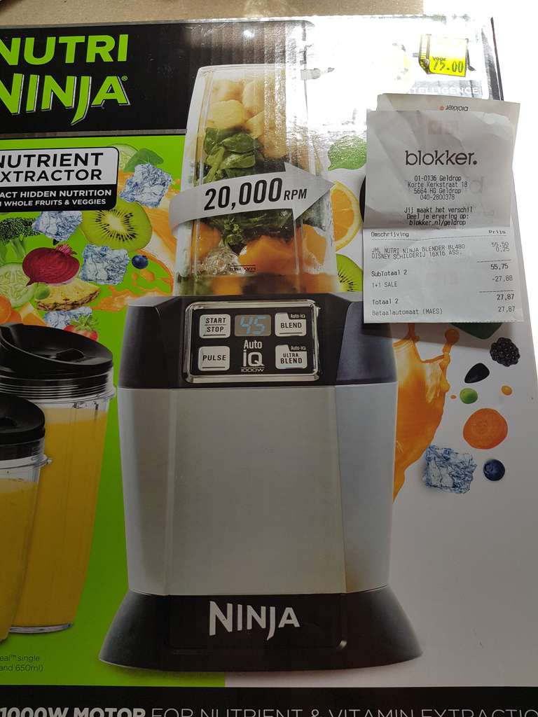 Nutri Ninja BL480 27,75 euro @ blokker