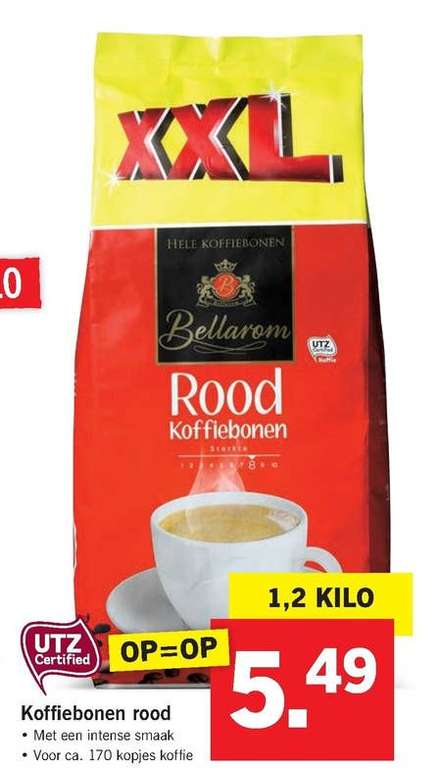 lidl Bellarom koffiebonen

1200 gram voor 5,49