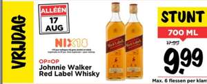 Johnnie Walker Red label whisky voor 10 euro