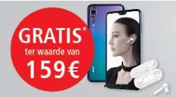 België - Kreefel - gratis snoerloze Huawei Earbuds bij aankoop van Huawei P20/P20 Pro