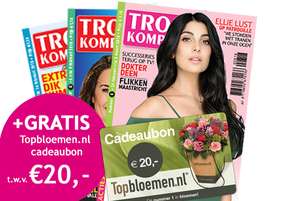 Topbloemen.nl kadobon van €20 bij half jaar Troskompas (€15)
