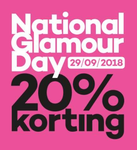 Extra dag 20% korting (National Glamour Day)