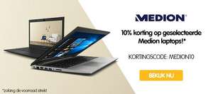 Diverse Medion laptops met 10% korting bij MyCom
