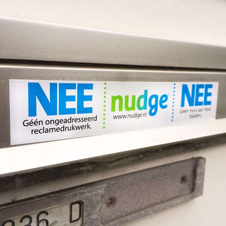 Gratis NEE / NEE of NEE / JA sticker @ Nudge