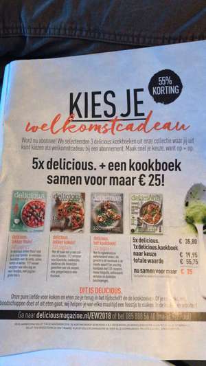 5x delicious. Kookblad en kookboek voor 25€ bij Deliciousmagazine