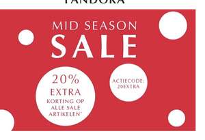 20% extra korting op de Pandora sale