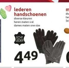 Leren handschoenen M/V voor 4,49 euro PER 14 November ! @ Action