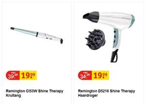 Remington Shine Therapy haardroger // krultang €19,99 @ Kruidvat