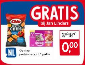 Gratis bij Jan Linders: Chio Lentil Chips & Whiskas