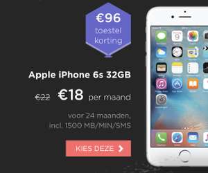 iPhone 6s 32GB met €96 korting bij hollandsnieuwe