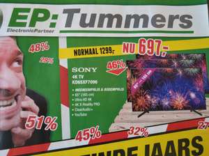 Opruiming (o.a. Sony 65 inch 4K TV €697) @ EP Tummers
