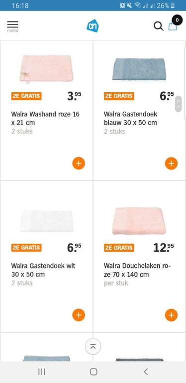 2e gratis Walra Douchelaken of Baddoek of Gastdoek of Washandjes in diverse kleuren 
