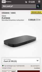 Sonos Playbase voor maar €599,-