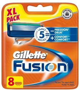 Gillette Fusion Mesjes (8 Stuks) voor 17,45! Vanaf 30 euro gratis verzenden