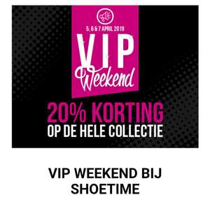  20% korting op de hele collectie bij de Shoetime Winkel en Shoetime online. 