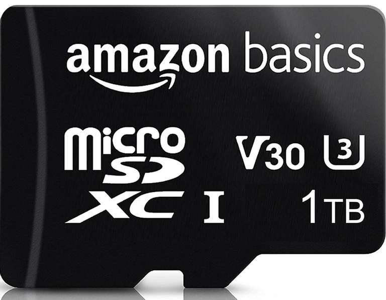 Amazon Basics - MicroSDXC, 1 TB (Class 2!!!/v30, géén V10!!!) 100 lees/80 Mb/s schrijfsnelheid