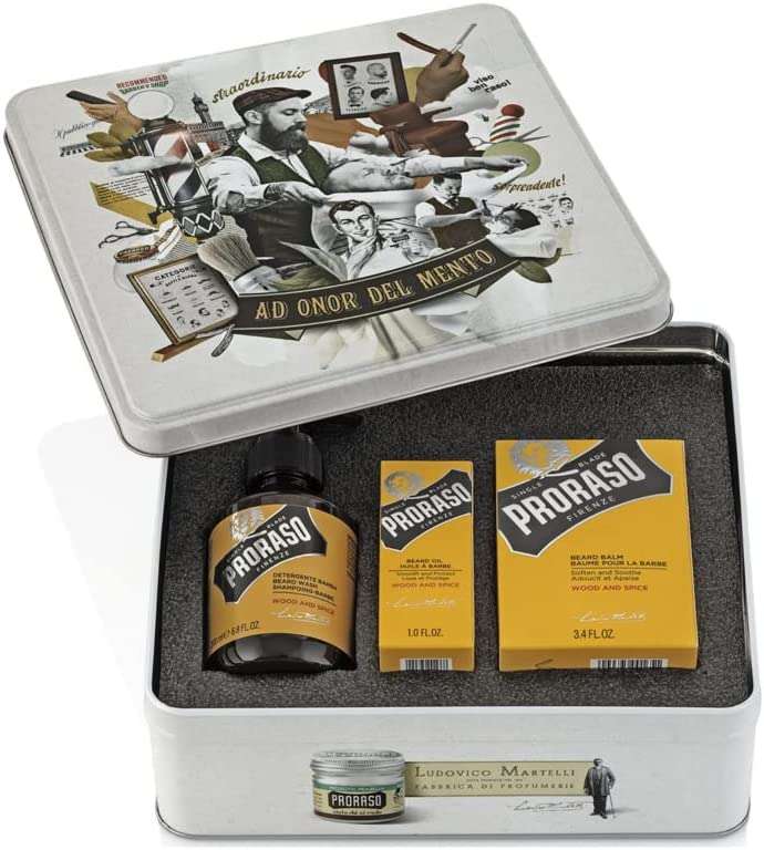Proraso Beard Kit Wood & Spice - 3-delige baardverzorgingsset
